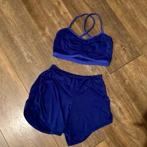 Blue Water Dance Wear - Belle Shorts (adult small) & Top (adult extra small)